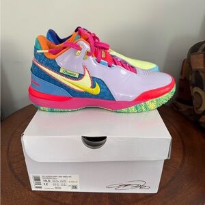 Nike LeBron NXXT Amped Multicolor Sneakers — Purple, Yellow, Pink & Blue Accents